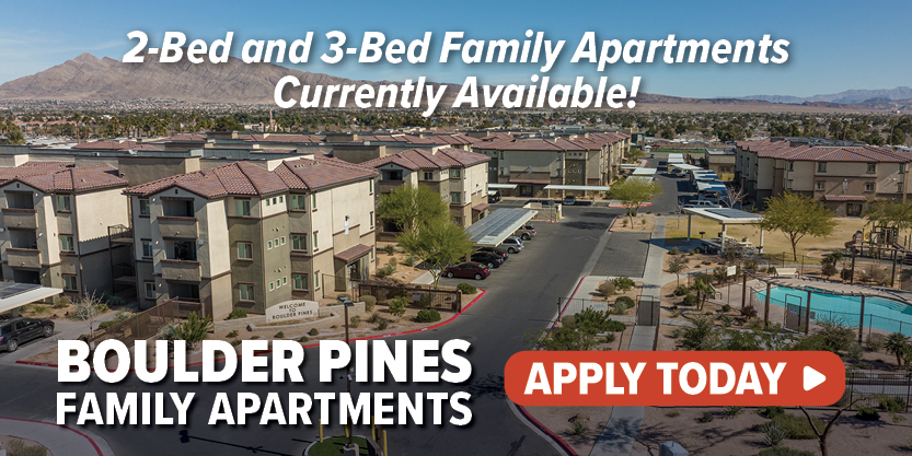 Boulder Pines Apartments photo with apply today text